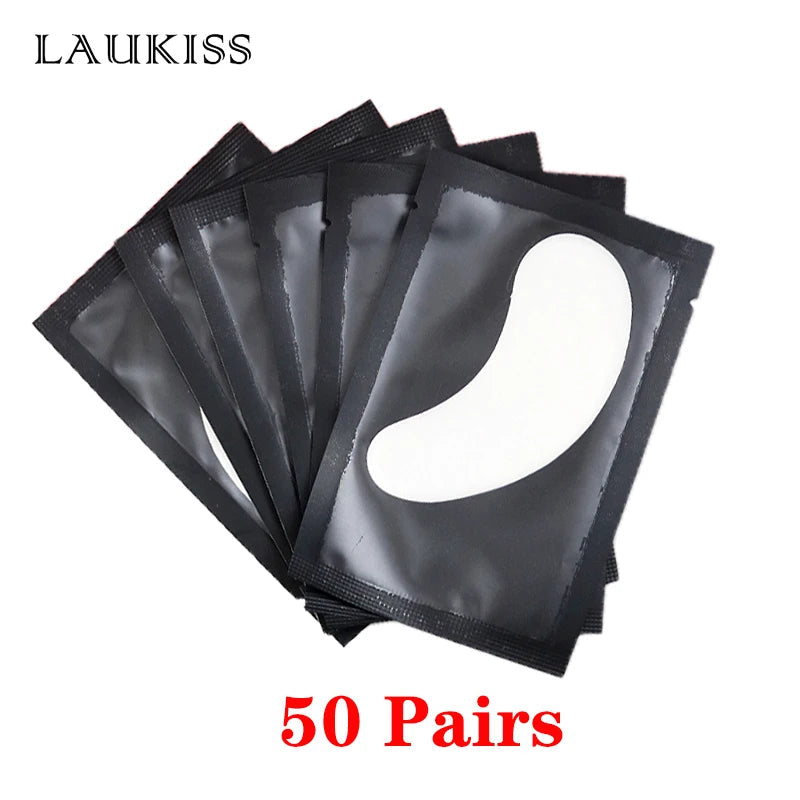 25/50/100Pairs Eye Patches Under Eyelash Pads for Building Hydrogel Paper Patches Lint Free Stickers for False Eyelashes LAUKISS Quick Pick Grocers